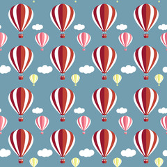 hot air balloons pattern background