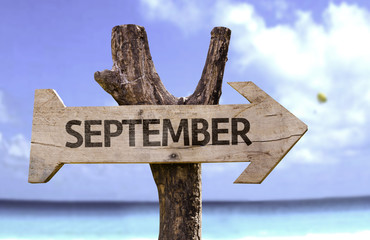September sign with a beach on background © gustavofrazao