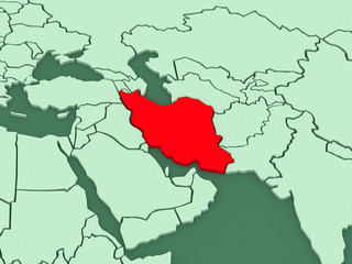 Obraz premium Map of worlds. Iran.
