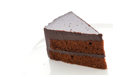 Cake chocolate isolated on white background