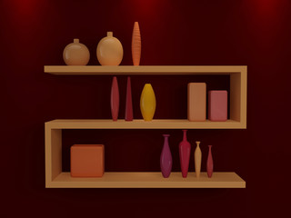 Modern shelves.