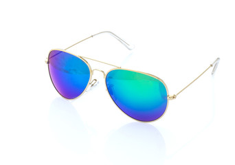 Beautiful sunglasses group isolated on white