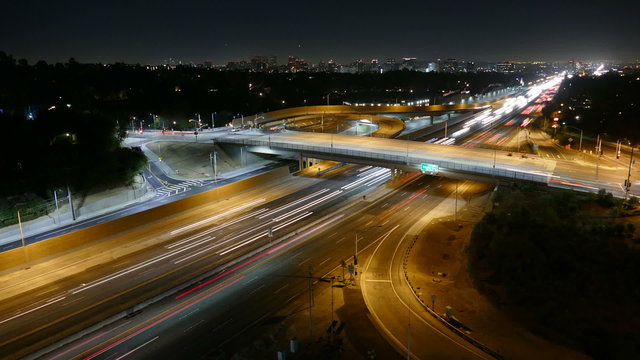 San Diego 405 Freeway Night - Los Angeles