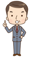 男性　ビジネスマン　表情