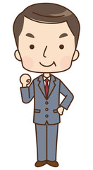 男性　ビジネスマン　表情