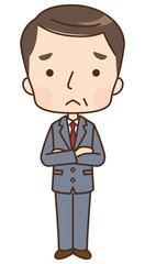 男性　ビジネスマン　表情