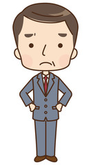 男性　ビジネスマン　表情