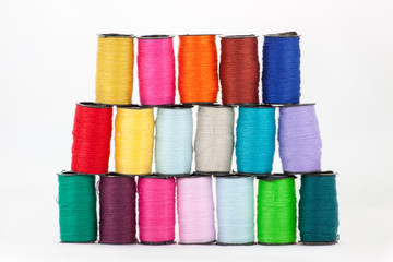 Colorful bobbins