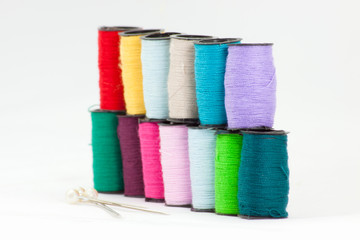 Colorful bobbins