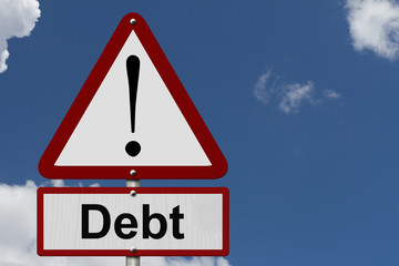 Debt Caution Sign