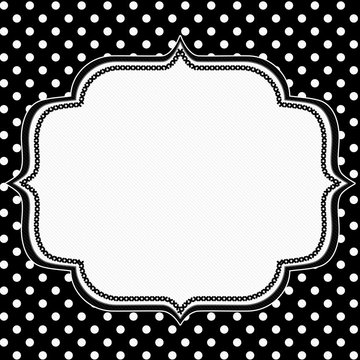 Black and White Polka Dot Background with Embroidery