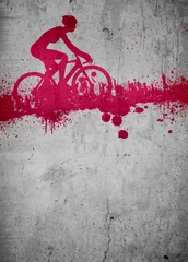 Velvet curtains Bicycles Cycling background