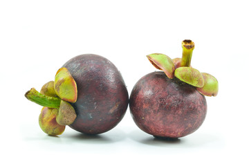 mangosteen isolated on white background