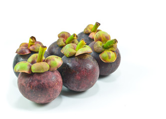 mangosteen isolated on white background