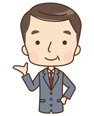 男性　ビジネスマン　表情