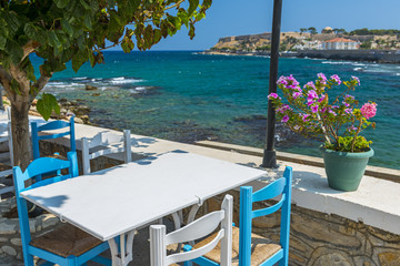 Fototapeta na wymiar Tavern By The Sea in Greece