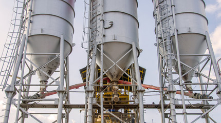 Cement factory a mixer cement tower