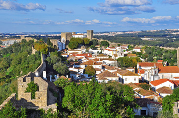 Fototapeta na wymiar Panorama of Obidos, Portugal