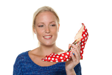 Frau mit Stöckelschuh