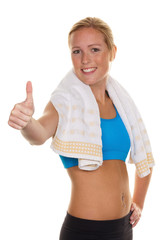 erfolgreiche Gewichtsabnahme im Fitnessstudio © Gina Sanders