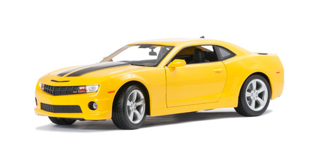 Fototapeta na wymiar New yellow model sport car
