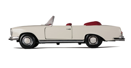 Vintage white car cabriolet