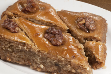 Baklava with walnut