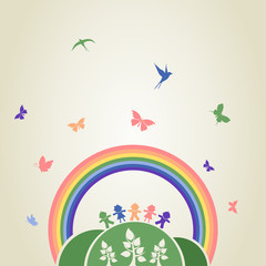 Children rainbow
