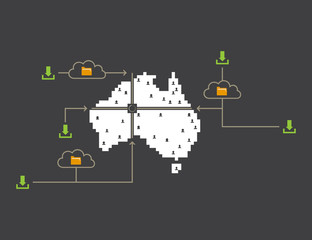 Fototapeta premium Internet Australia