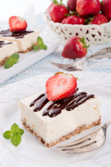 Strawberry Chocolate Cheesecake