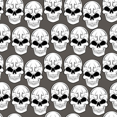 seamless pattern with skulls.