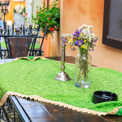 typical street cafe bar, Sighisoara, Romania