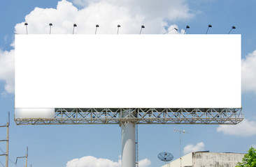 Blank billboard ready for new advertisement - obrazy, fototapety, plakaty