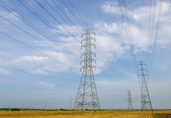 High voltage tower, Power station for making Electricity