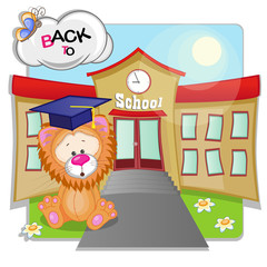 Lion and school