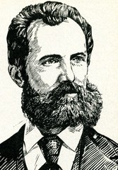 Ottmar Mergenthaler, inventor of Linotype machine - obrazy, fototapety, plakaty