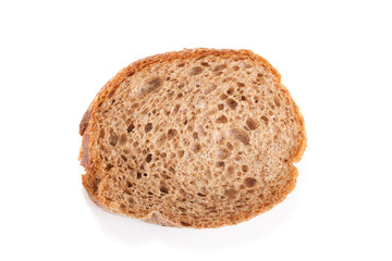 a piece of black baguette isolated on white background
