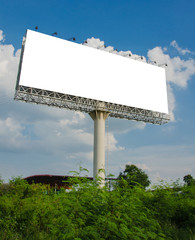 Blank billboard ready for new advertisement