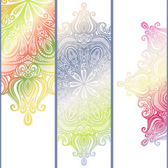Vector Set of Patterned Banner. Place for text