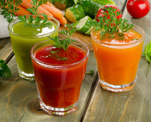 Healthy vegetable  juices