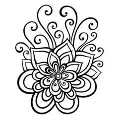 Beautiful Decorative Flower (Vector), Patterned design