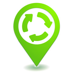 rond point sur symbole localisation vert