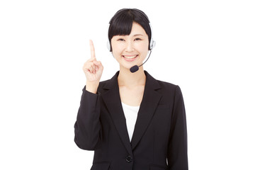 指差すオペレーター