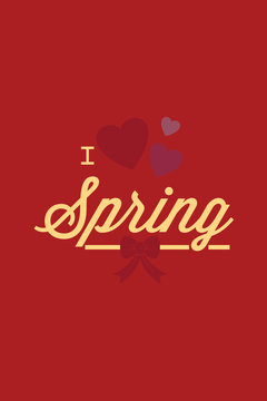 Vector illustration with love spring and