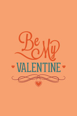 Vector illustration with valentine and