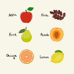 Collection of 6 Fruits icons