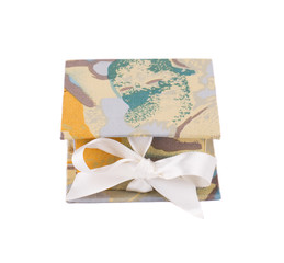 Handmade gift box with ribbon.