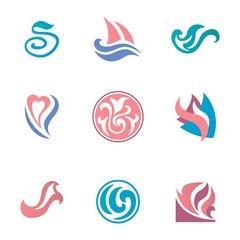 Abstract beauty icons for corporate identity