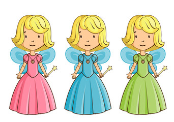 Little girl dressed as fairy