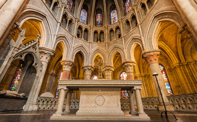Fototapeta premium In side of Notre-Dame Cathedral - Lausanne, Switzerland